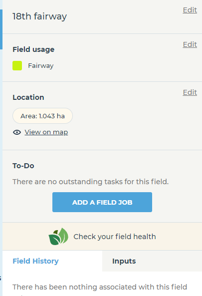 Field Margin - for golf course